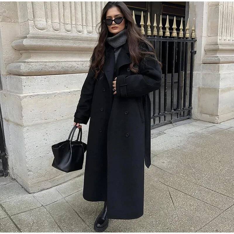 Mantel Panjang Wanita Warna Ab - Wool Coat Peacoat ulasan dan harga