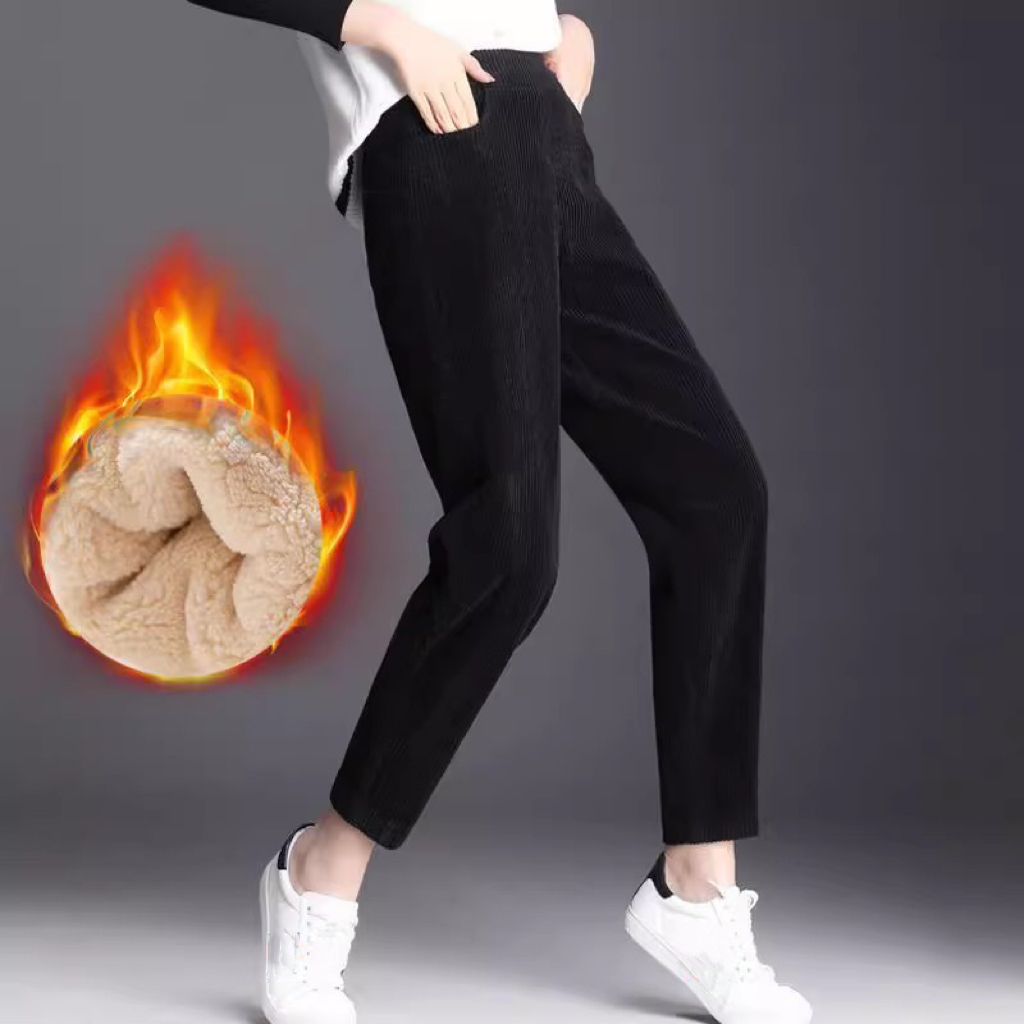 Celana panjang kasual wanita,  - Corduroy Pant Warm ulasan dan harga